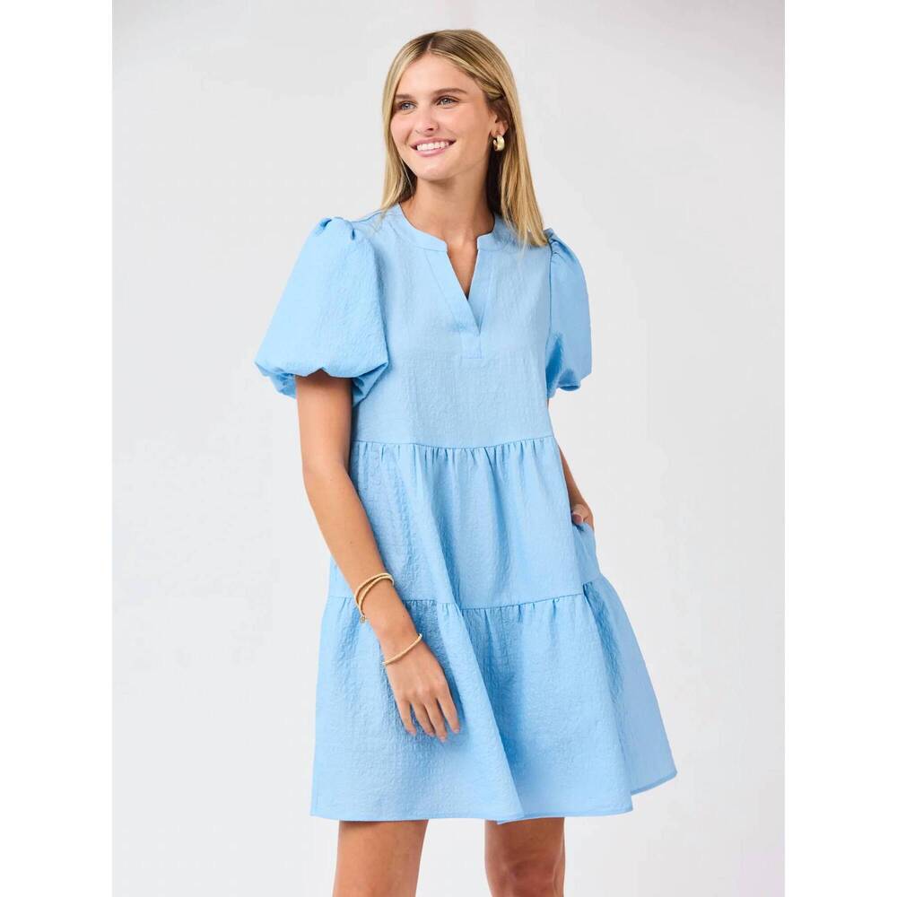 NEW MARY SQUARE kinsley mini dress in light blue